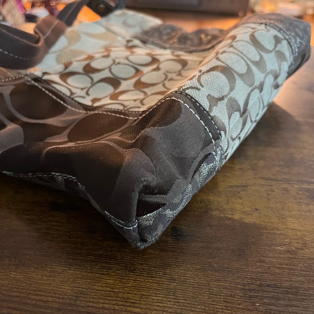 Coach Patchwork Shoulder leopard Bag - Brown and … - image 3